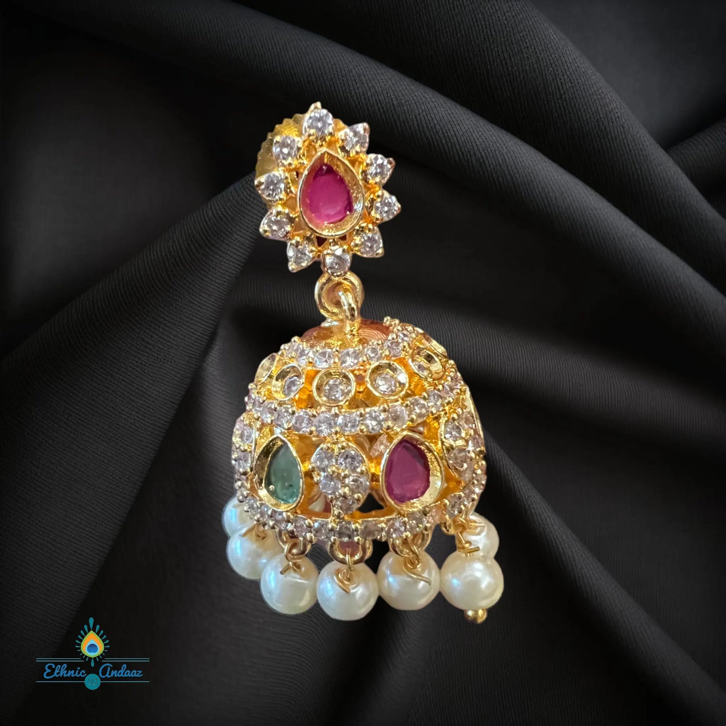 Aavika gold gutta pusalu set - Ethnic Andaaz