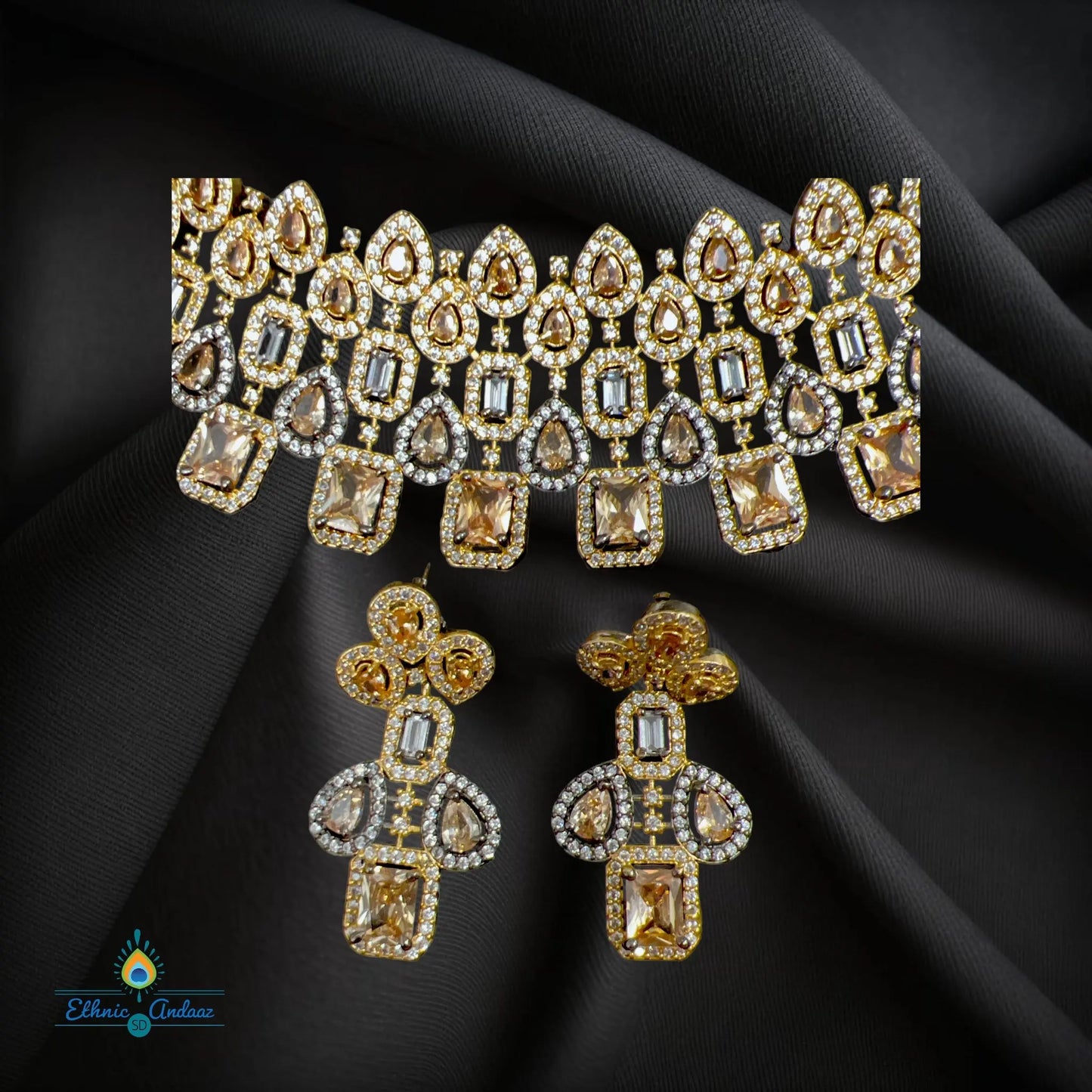 Chavi premium CZ Set - Ethnic Andaaz