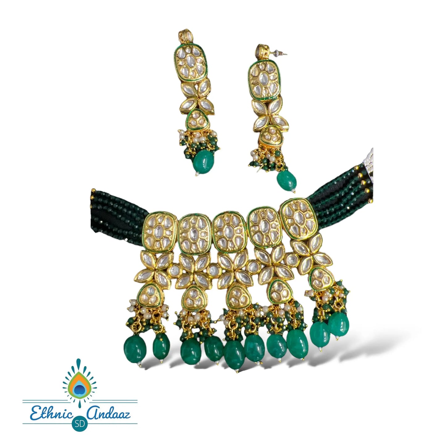 Jalsa Jaipuri Kundan set - Ethnic Andaaz