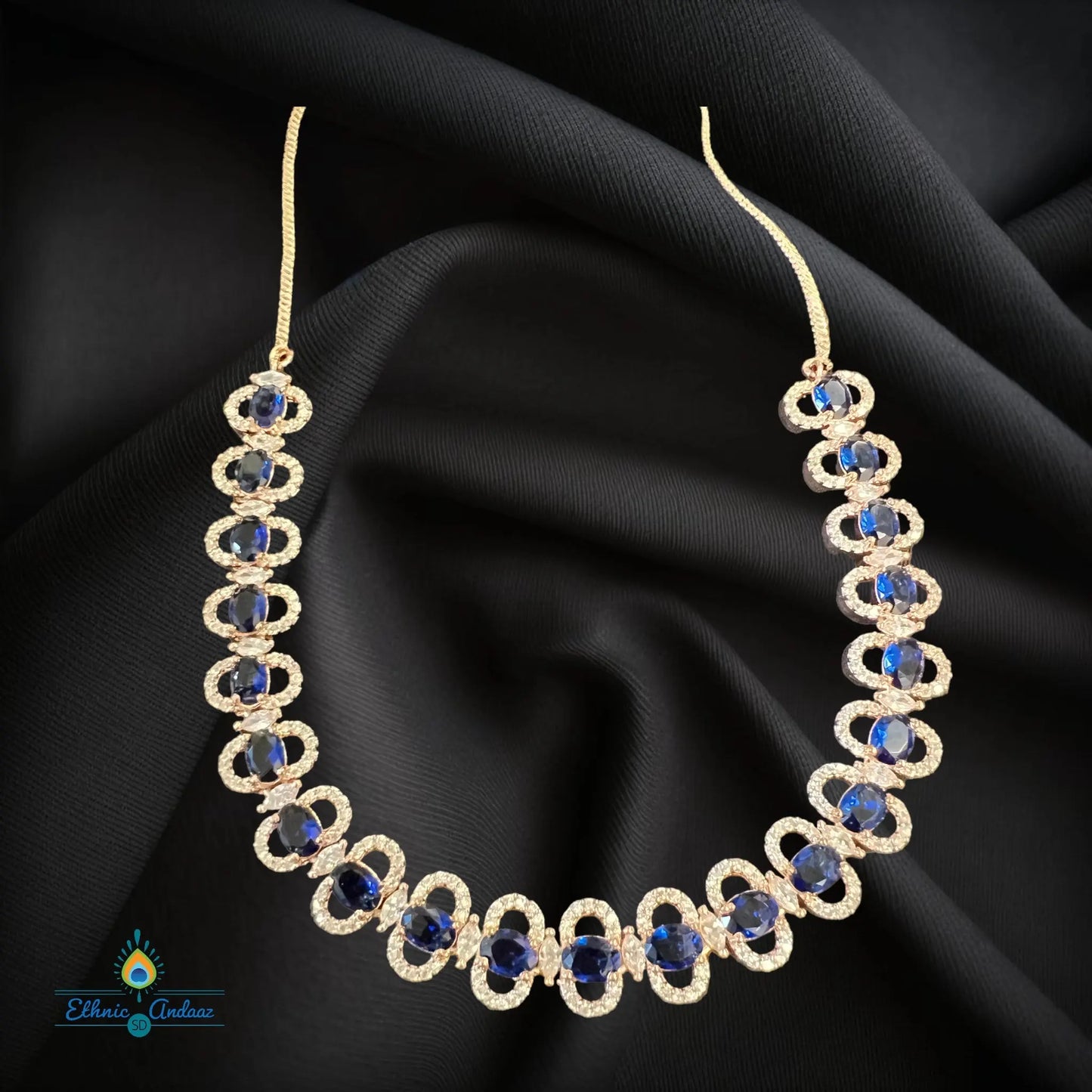 Neelu Rose Gold set - Ethnic Andaaz
