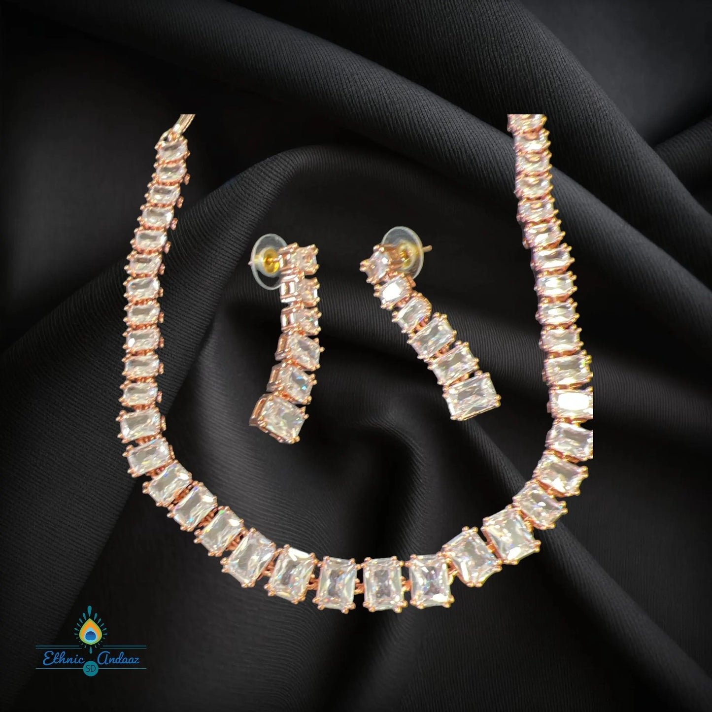 Rashika Rose Gold set - Ethnic Andaaz