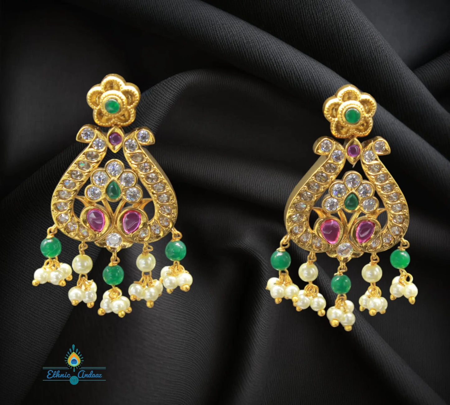 Sayra Ethnic Gold set - Ethnic Andaaz