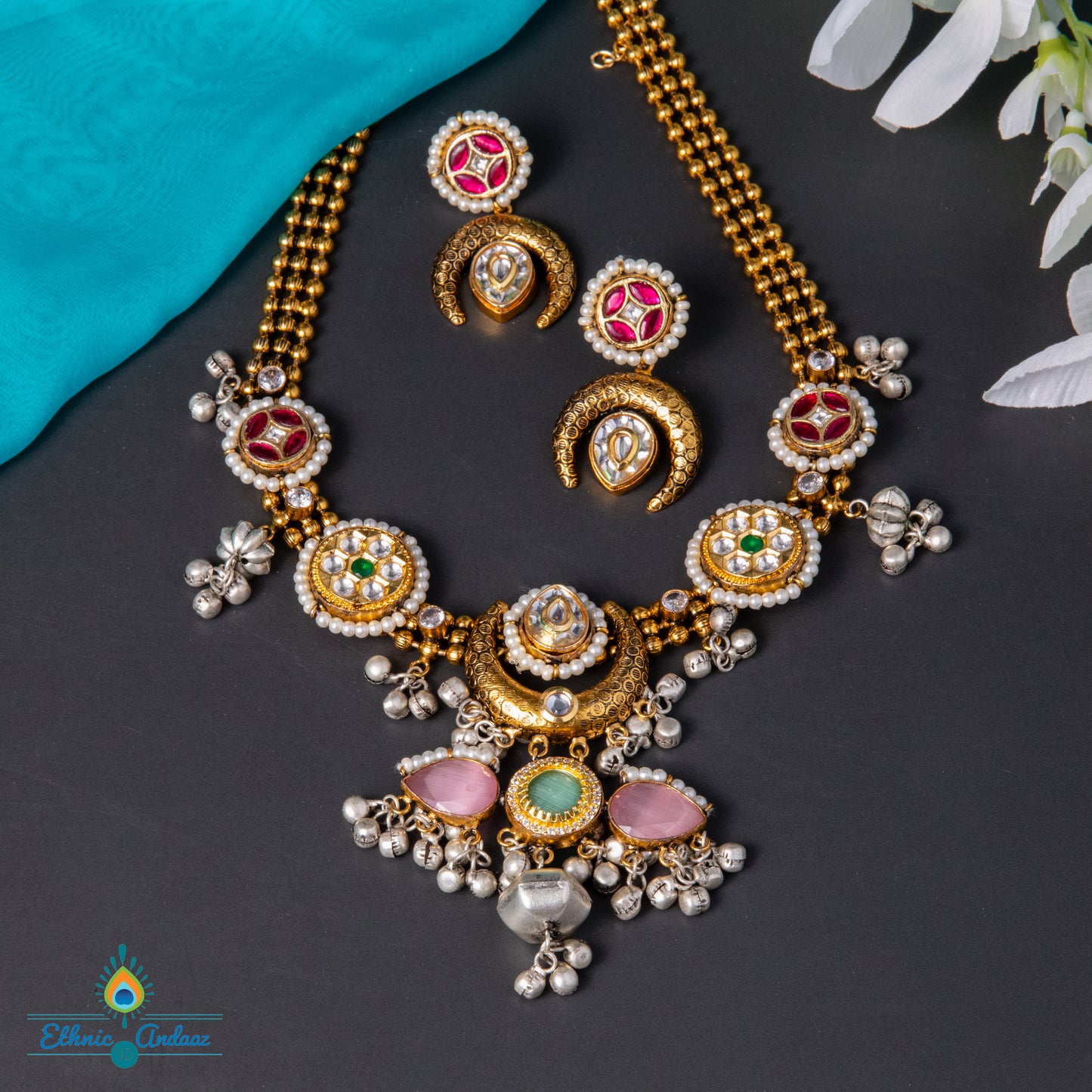 Manhaar long gold set