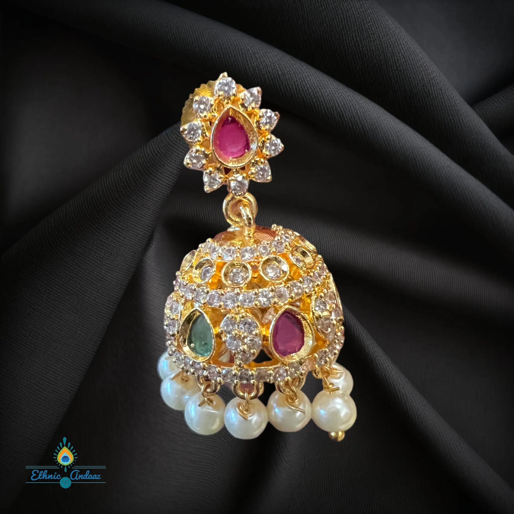 Aavika gold gutta pusalu set - Ethnic Andaaz