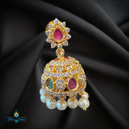 Aavika gold gutta pusalu set - Ethnic Andaaz