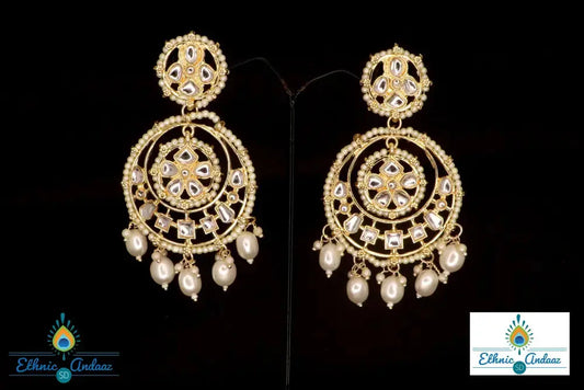 Ava Kundan White Pearl