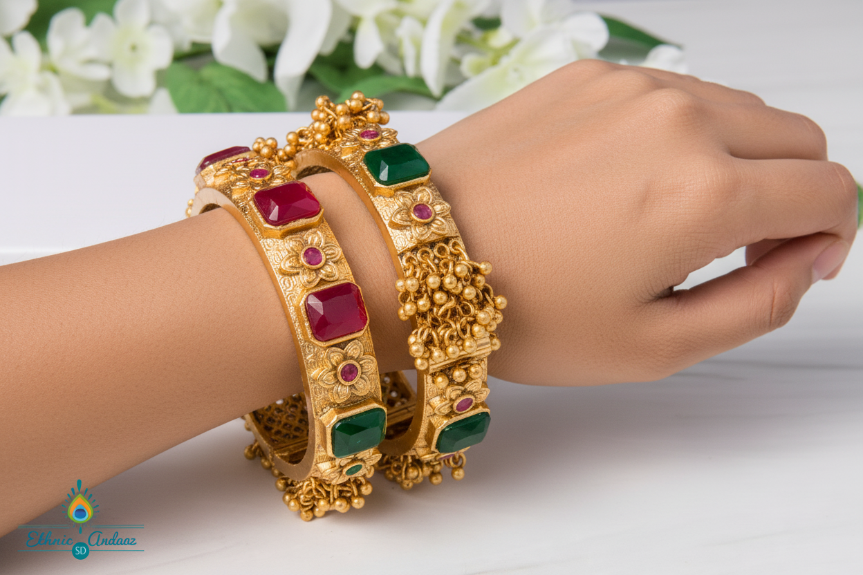 Reeva Gold Bangles