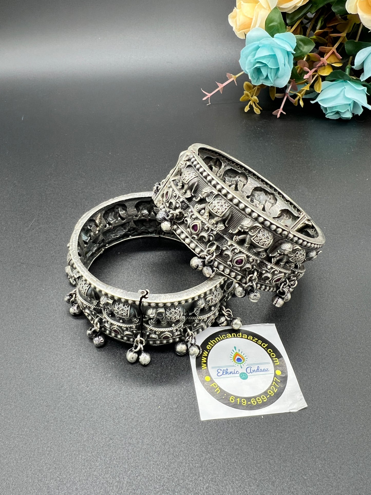 Bangle
Kada
Oxidised
German silver 
Indian jewelry