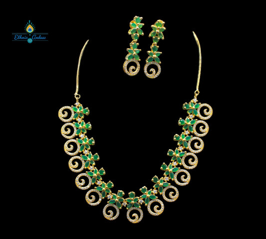 Janvi CZ set - Ethnic Andaaz