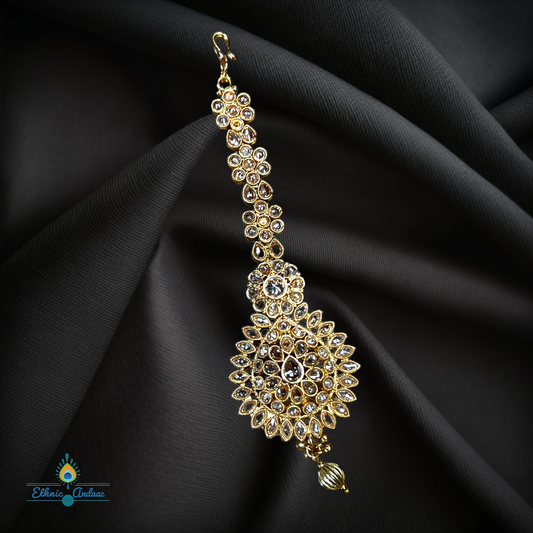 Inaya champagne stone tika - Ethnic Andaaz