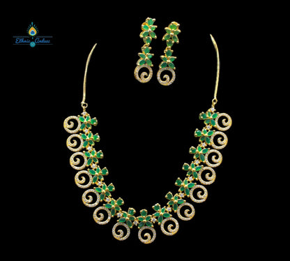 Janvi CZ set - Ethnic Andaaz