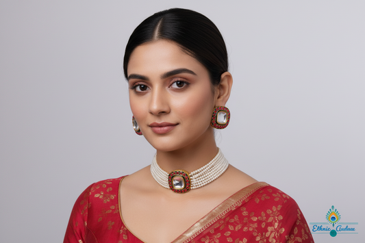 Jini Jaipuri pearl choker