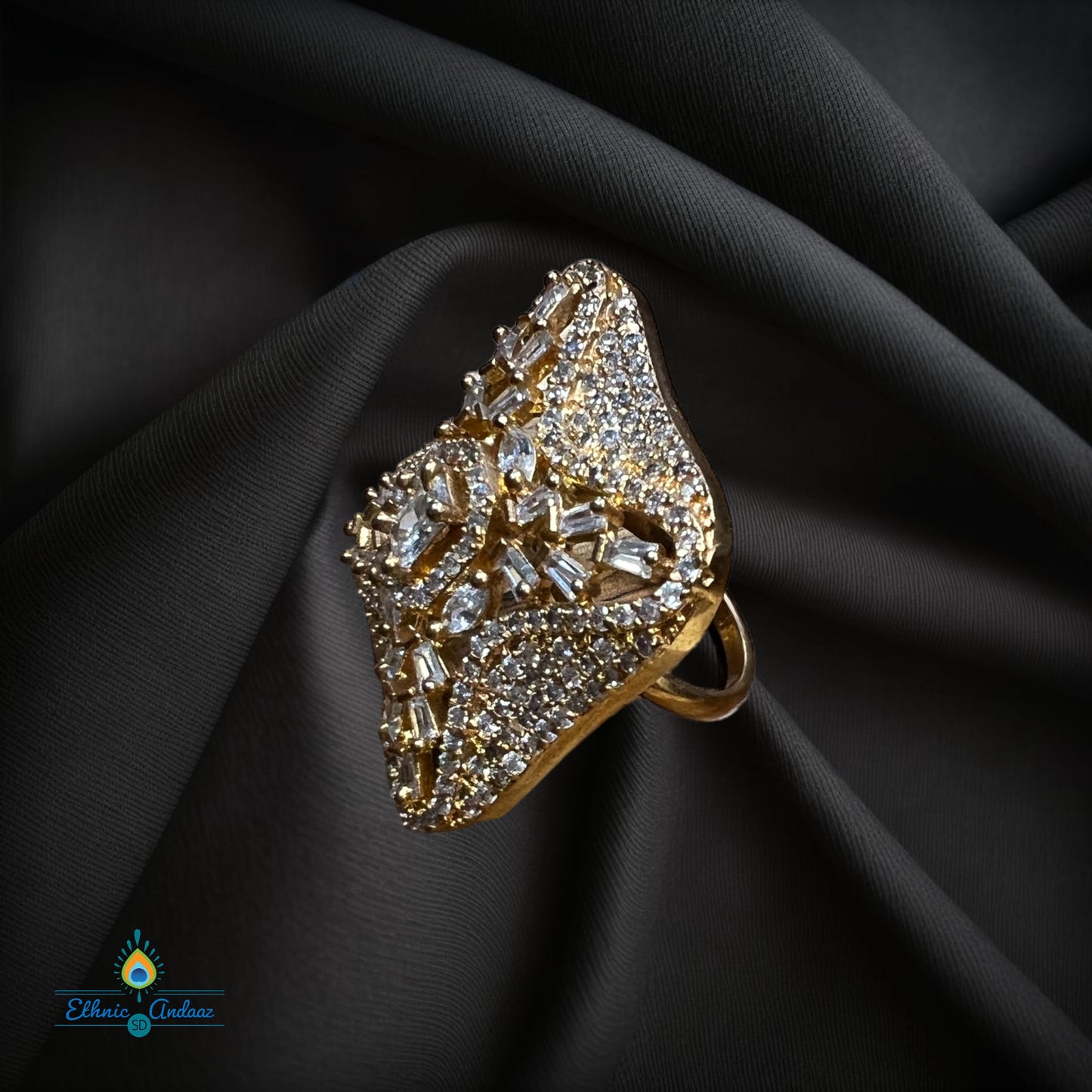 Ratna Gold CZ Ring   (7 designs)
