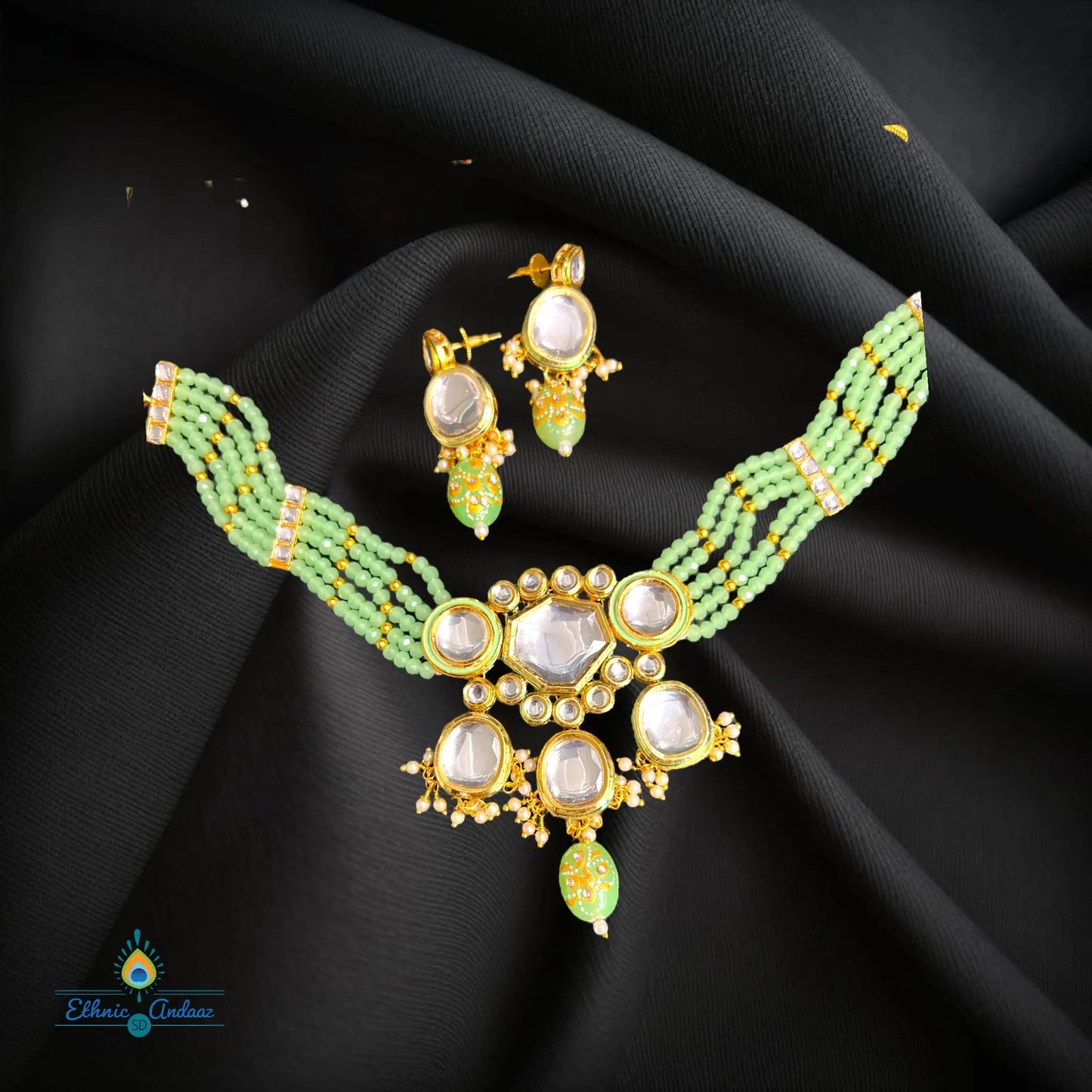 Pihu Jaipuri Kundan set - Ethnic Andaaz