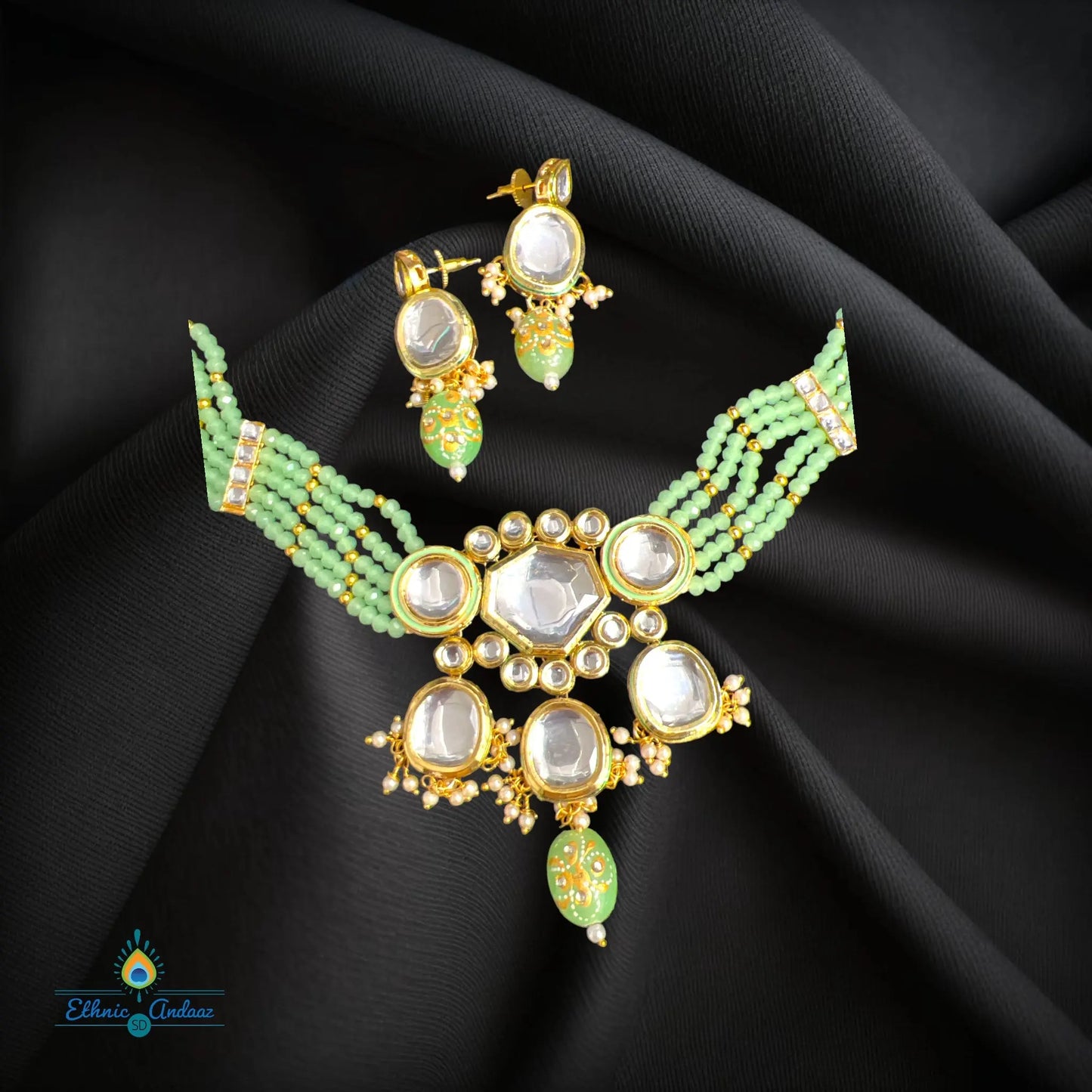 Pihu Jaipuri Kundan set - Ethnic Andaaz