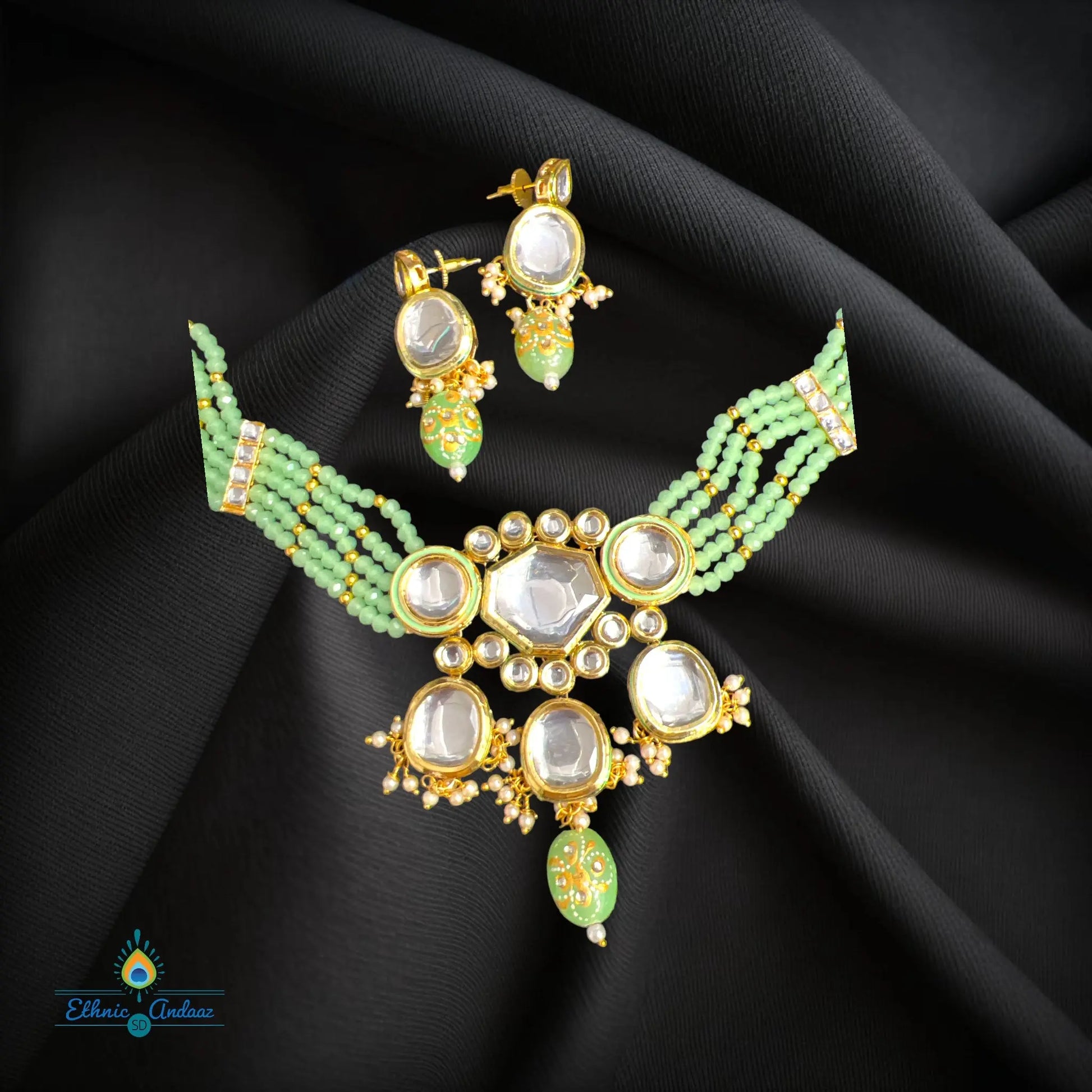 Pihu Jaipuri Kundan set - Ethnic Andaaz