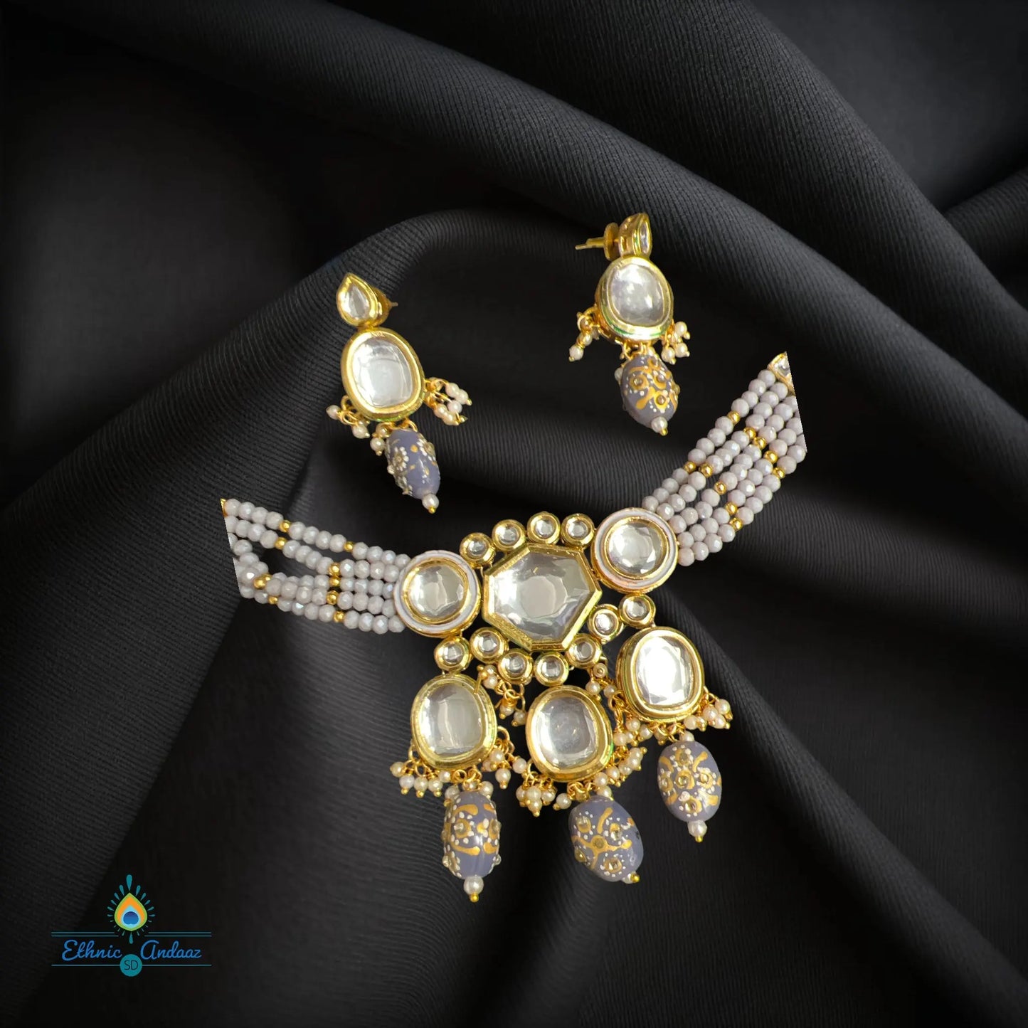 Pihu Jaipuri Kundan set - Ethnic Andaaz
