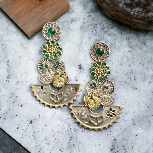Rani dual tone earring - Ethnic Andaaz