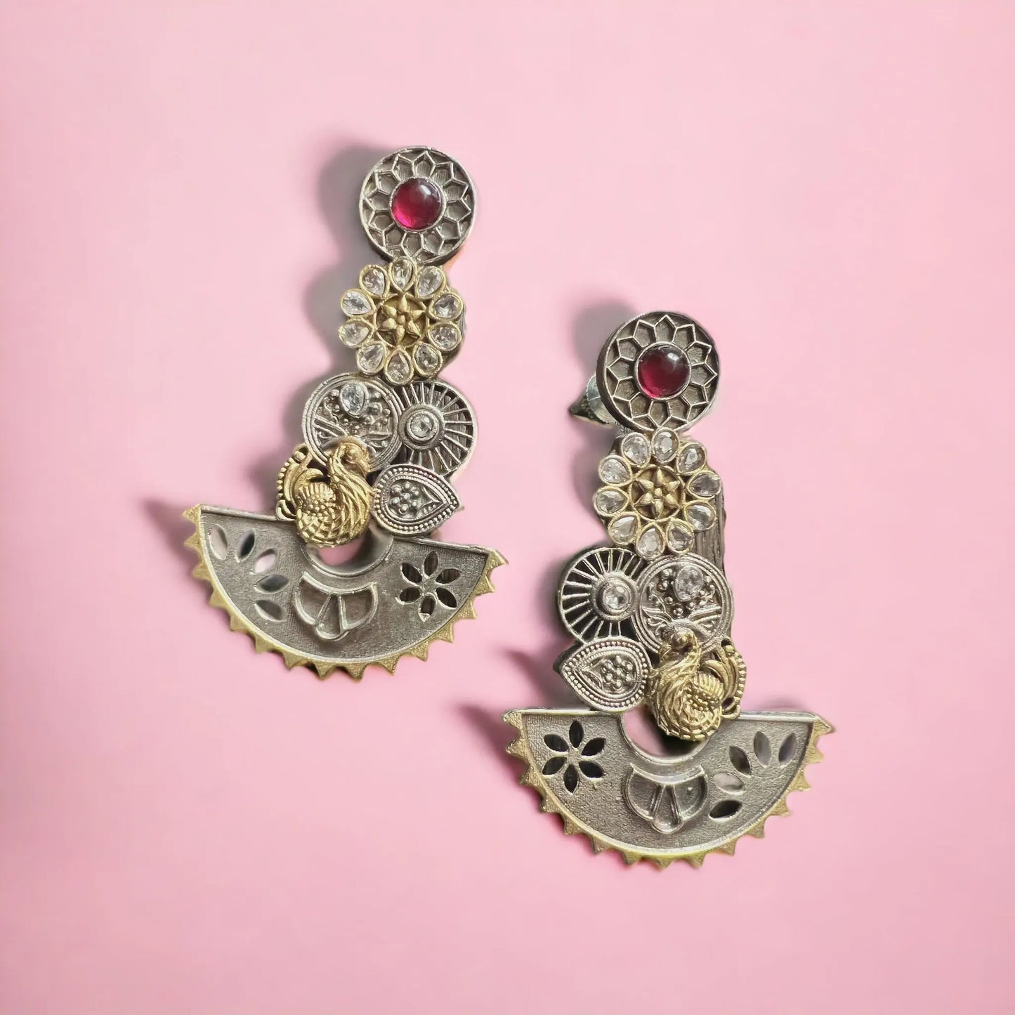 Rani dual tone earring - Ethnic Andaaz