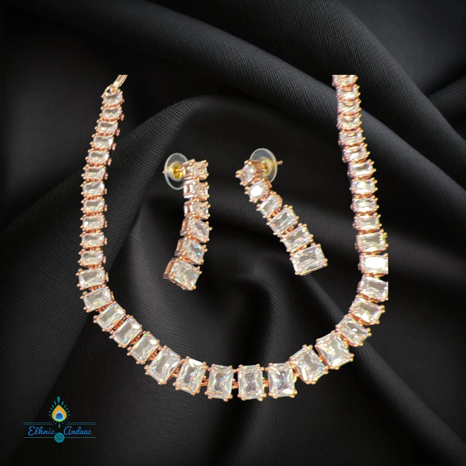 Rashika Rose Gold set - Ethnic Andaaz