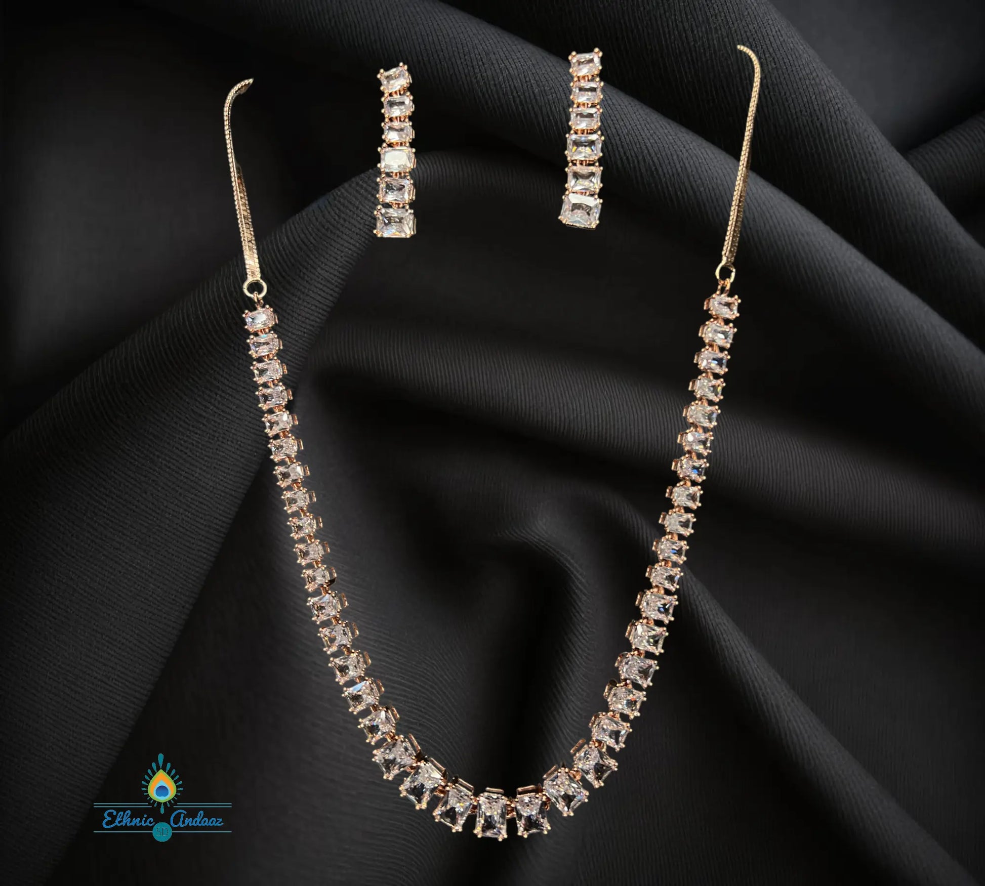 Rashika Rose Gold set - Ethnic Andaaz