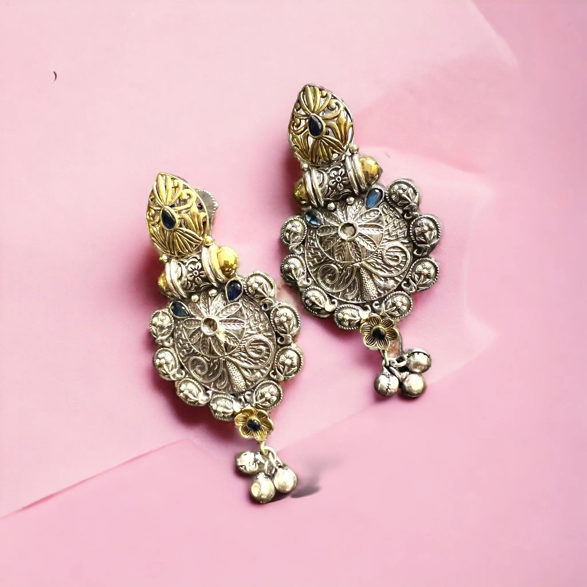 Rimi Dual tone earring - Ethnic Andaaz
