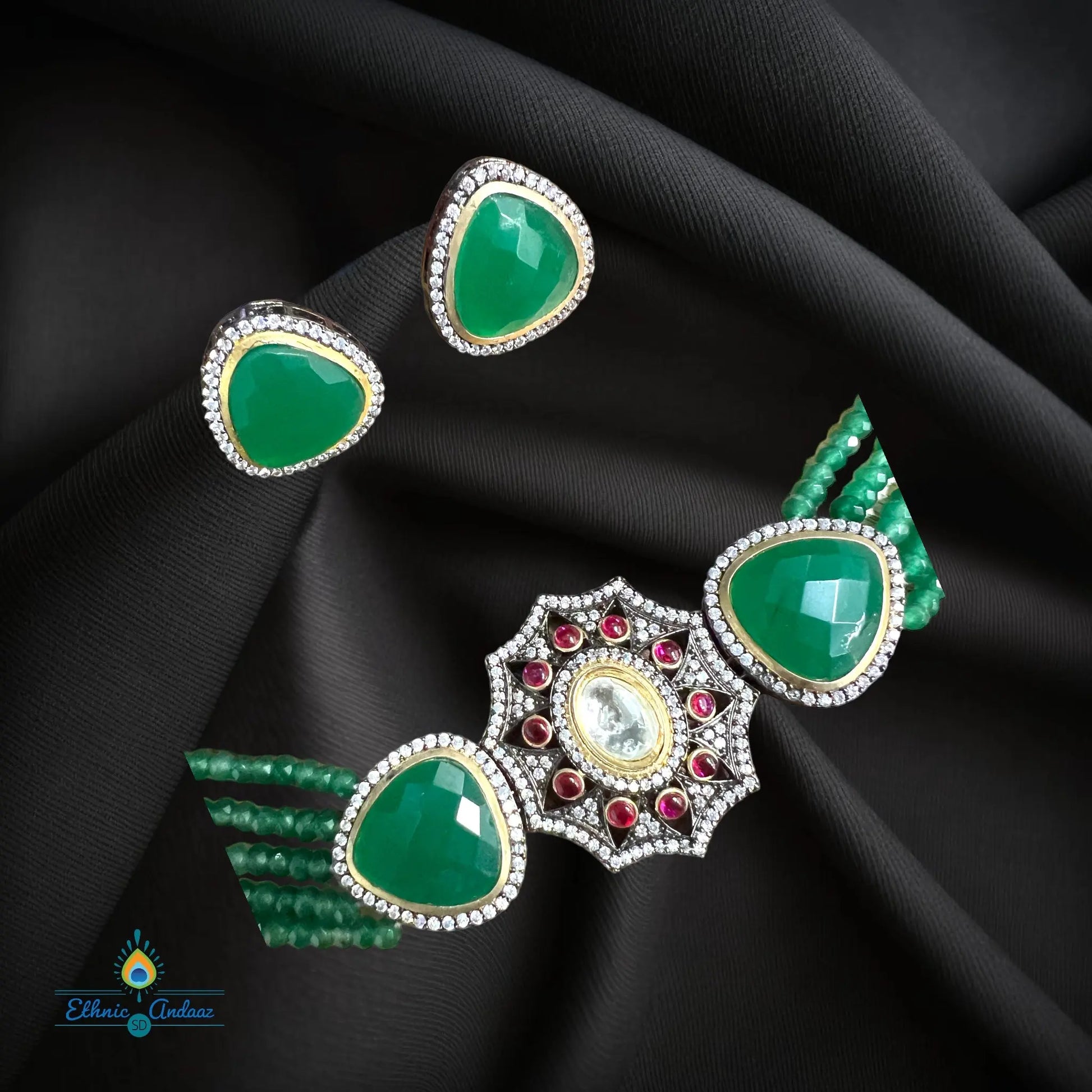 Riya jaipuri kundan set - Ethnic Andaaz