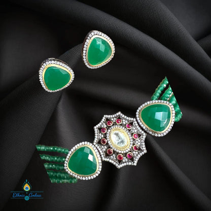 Riya jaipuri kundan set - Ethnic Andaaz