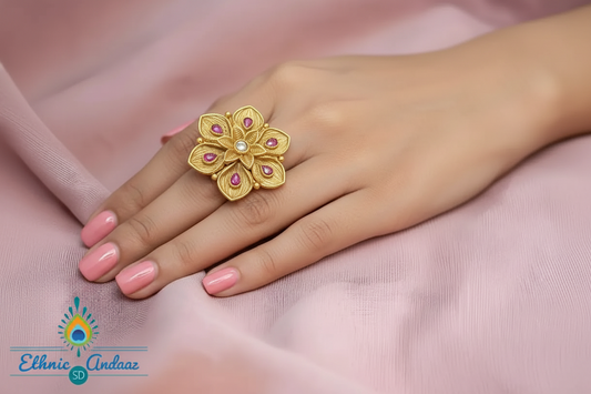 Sana Statement Gold Ring