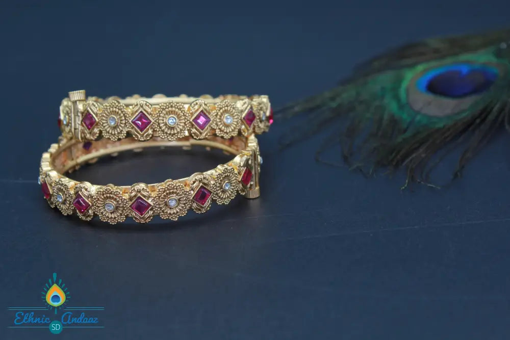 Nishka Ethnic Gold Bangle Jewelry