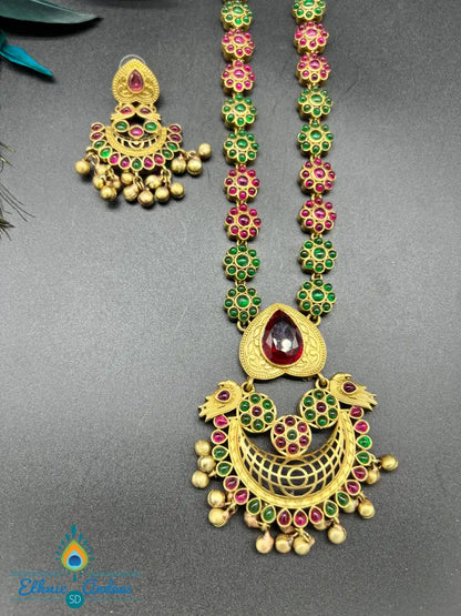 Rhea Oxidised Gold Plated Set Jewelry